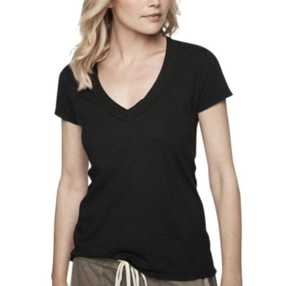 James Perse V-Neck Slub T Shirt Size S